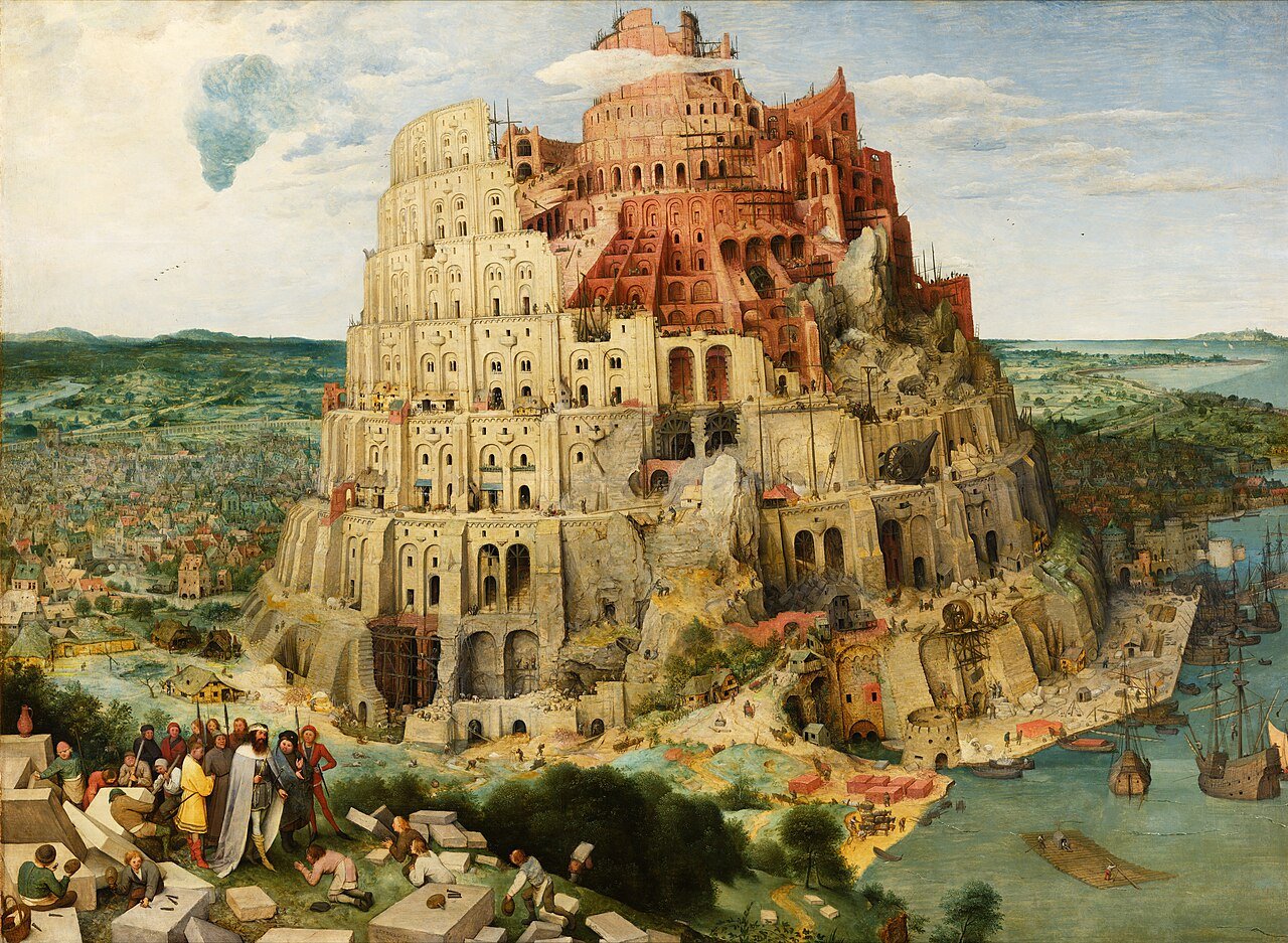 The Tower of Babel (1563), Vienna: human pride as a building site — Wikimedia Commons.