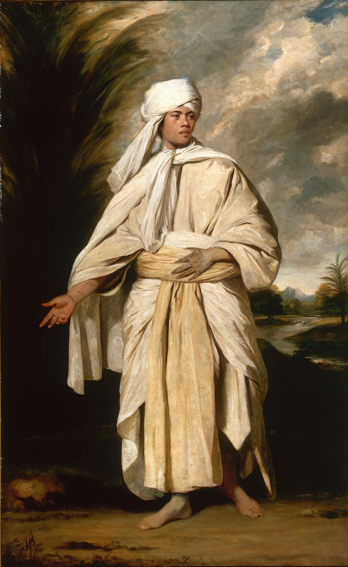 Portrait d'Omai (c. 1776) : le « grand style » appliqué à un voyageur des mers du Sud — Wikimedia Commons.